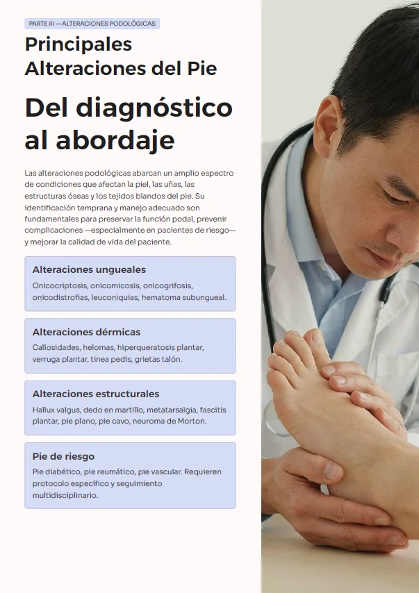 Página de la guía: principales alteraciones del pie, del diagnóstico al abordaje